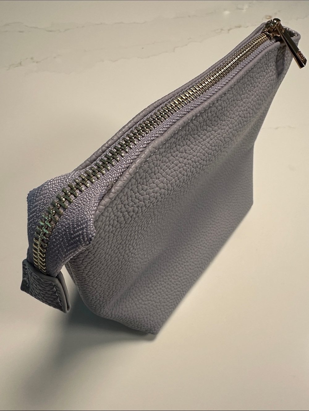 NWOT- by Anthropologie Classic Lavender Cosmetic Toiletry Pouch with Gold Zipper
